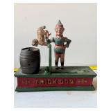 cast iron mechanical 'Trick Dog' coin bank