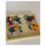 Group of Smurf figure toys