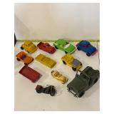 Vintage plastic toy vehicle collection