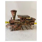 Vintage copper and tin train locomotive