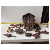 Cuckoo clock and parts