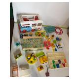 Vintage little people and Weeble wobble toy group