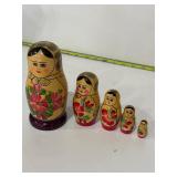 5-piece Russian Matryoshka nesting doll set