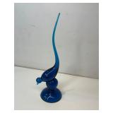 Viking Glass 'Epic' long-tail bird figurine blue