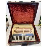 vintage Battiste piano accordion  white pearloid