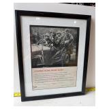Framed World War II home front propaganda poster