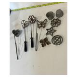 vintage rosette and timbale iron molds Scandinavia