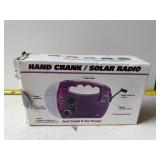 hand crank and solar-powered radio