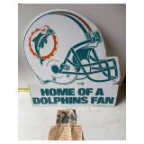 Miami dolphins cardboard advertisement