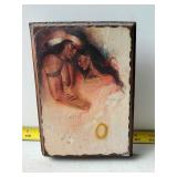 The lovers wood plaque
