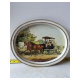 Tin tray  'The Morning Ride'