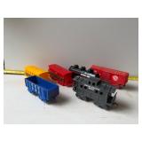 Vintage plastic train cars
