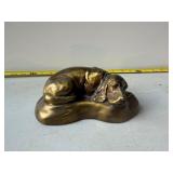 Banthrico brass hound dog coin bank