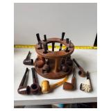 Tobacco pipes and stand