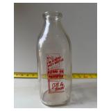 vintage glass milk bottle