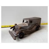 Rustic wooden model truck