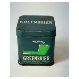 Greenbrier Menthol Mild Pipe Tobacco tin