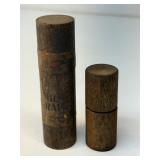 Wooden medicine bottle vintage shipping tubes