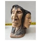 Thomas B. Maracle 2 faced art piece