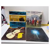 four vintage vinyl records