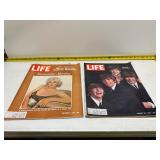 two vintage LIFE magazine