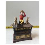 vintage cast iron mechanical organ bank