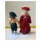 vintage porcelain dolls White stand