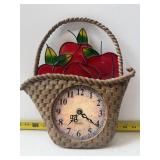 Apple basket wall clock