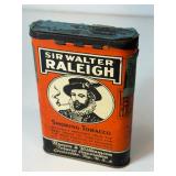 Sir Walter Raleigh smoking tobacco Tin