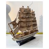 vintage wooden model ship