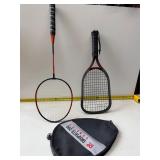 Pair of sports rackets