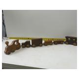 Wooden magnetic train set