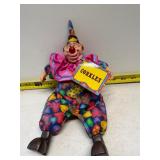 Russ Berrie & Co. 'Corkles' collection clown doll.