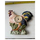 Ceramic Rooster hanging wall clock