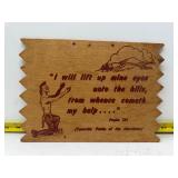 vintage wood plaque
