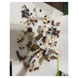 vintage lot of assorted plastic farm animal toys