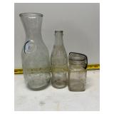 Vintage glass bottles/ jars