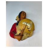 Bossons 'Cheyenne' wall bust hand-painted warrior