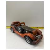 handcrafted vintage wooden car
