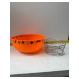 Halloween and wire bowl