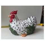 Ceramic rooster canister set