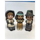 Thanksgiving figurines signed 91ï¿½