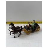 Stanley Toys cast iron horse-drawn carriage buggy