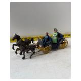 Stanley Toys cast iron horse-drawn carriage buggy
