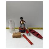 Tin toys, wind up, and coke collectible