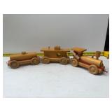 vintage wooden train set