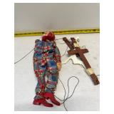 vintage clown marionette