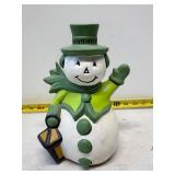 Ceramic snowman figurine