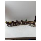 cast iron Clydesdale fresh fruits wagon toy set