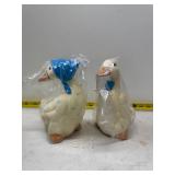 Ceramic geese figurines